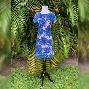 Ellen Tracy Bright Floral Zip Back Sheath Dress 6